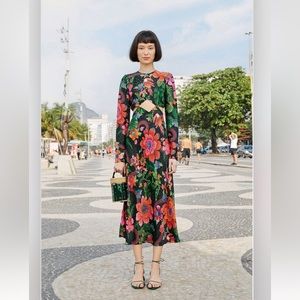 FarmRio Blooming Garden Midi Dress